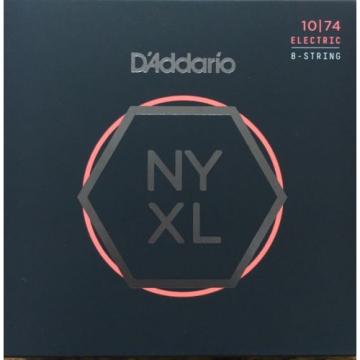 D&#039;Addario NYXL Electric Guitar Strings 8-String set  gauges 10-74