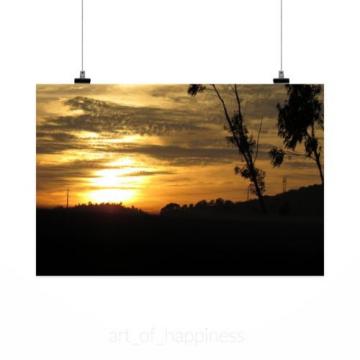 Stunning Poster Wall Art Decor Landscape Sunset Eventide 36x24 Inches