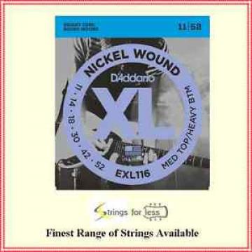 D&#039;Addario EXL116 - Nickel Wound Electric Guitar Strings, 11 - 52  EXL 116 XL