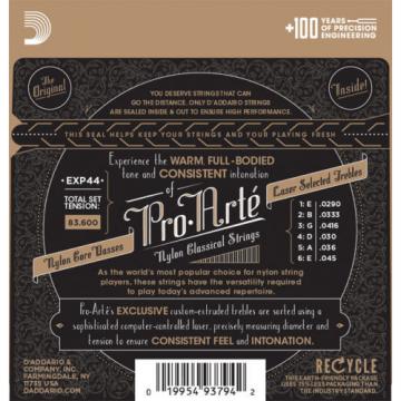 3 sets D&#039;Addario EXP44 Extra Hard Tension Classical Guitar Strings