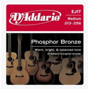 5 SETS D&#039;Addario EJ17 Phosphor Bronze Medium Acoustic Guitar Strings 13-56