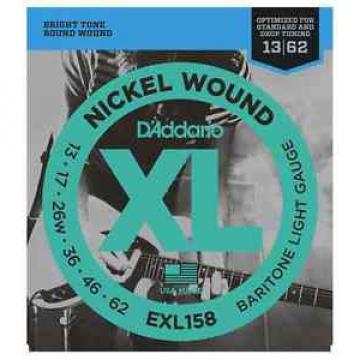 D&#039;Addario EXL158 NW Baritone Electric Strings. (For Drop D Tuning) Gauge: 13-62