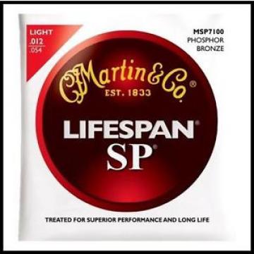 Martin MSP7100 Phosphor Bronze Lifespan Coated Acoustic Strings Light 12 - 54