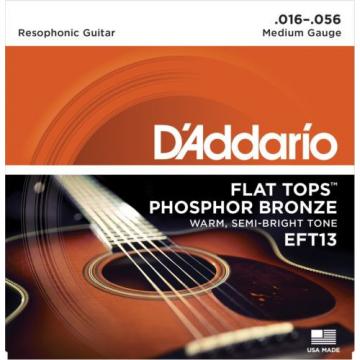 D&#039;Addario Guitar Strings  EFT13 Flat Top  Phosphor Bronze  Acoustic  Medium