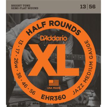 3 Sets D&#039;Addario EHR360 Half Rounds Jazz Medium 13-56 Electric Guitar Strings