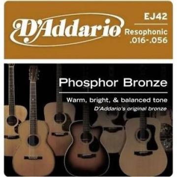10 Pack! D&#039;Addario EJ42 Resophonic 16-56 Phosphor Bronze Acoustic Guitar Strings