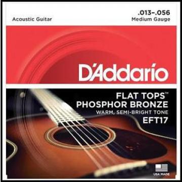 D&#039;Addario EFT17 Flat Top Phos Bronze Medium Acoustic Guitar Strings  13 - 56