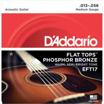D&#039;Addario Guitar Strings  Acoustic  Flat Tops  EFT17  Medium