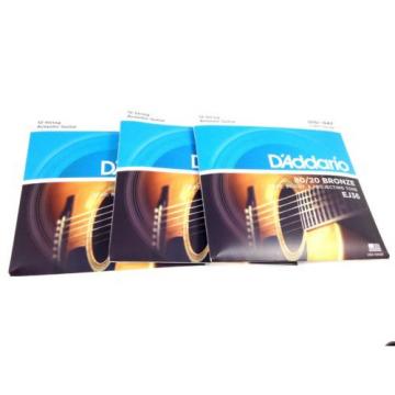 D&#039;Addario Guitar Strings  3 Pack   EJ36 12-String Bronze Acoustic 10-47