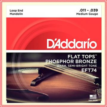 D&#039;Addario EFT74 Flat Tops Medium Mandolin Strings ( 11 - 39 )