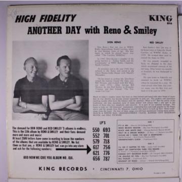 RENO &amp; SMILEY: Another Day With Reno &amp; Smiley LP (Mono, v. sl cw, few light tea