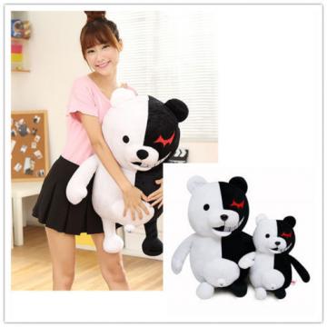 Dangan Ronpa Mono Kuma Monokuma White&amp; Black Bear soft Plush toy doll 14&#034; STOCK