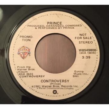 PRINCE Controversy rare promo 45 Stereo Mono 1981 7&#034; Record Original Sleeve! &#039;81