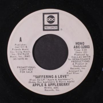 APPLE &amp; APPLEBERRY: Suffering A Love / Mono 45 (dj, plays VG+, for fans of Ned