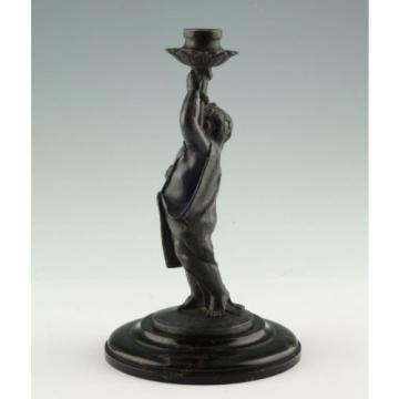 Boy in Löwenfell Candles Chandelier Hercules Marble foot France 1860 Stand