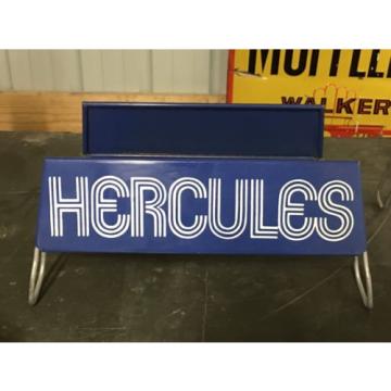 LQQK! VinTaGe HERCULES TIRE DISPLAY Stand SIGN Gas Oil Service Station OLD Car