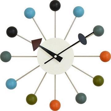 George Nelson Desien Ball Clock Art clock of radial form and pop color