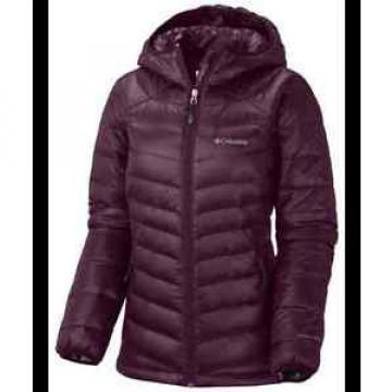 COLUMBIA Gold 650 TurboDown Radial Down Hooded Jacket Purple Dahlia Womens New