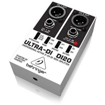 Behringer DI20 Ultra-DI 2 Channel DI Box/Splitter