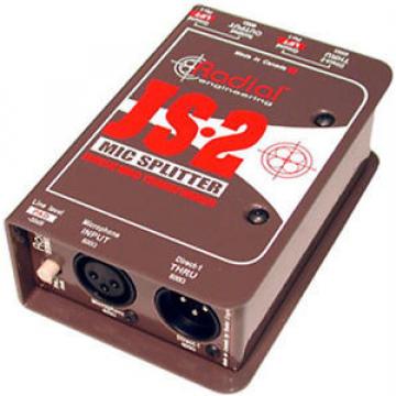 Radial JS2 Mic Level Signal Splitter Pro Audio js-2 js