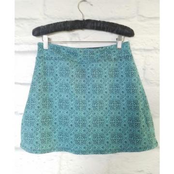 TRANQUILITY Colorado Clothing Aqua Teal Blue Black Oasis Radial Skort Skirt S