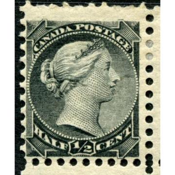 Canada Small Queen 1/2c Block of 4 MM inc Re-Entry Doubling of Radial Lines etc