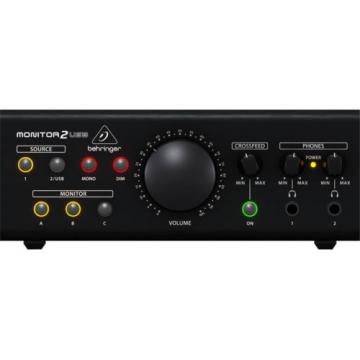 New Behringer MONITOR2USB Speaker &amp; Headphone Monitor VCA Audio USB Interface