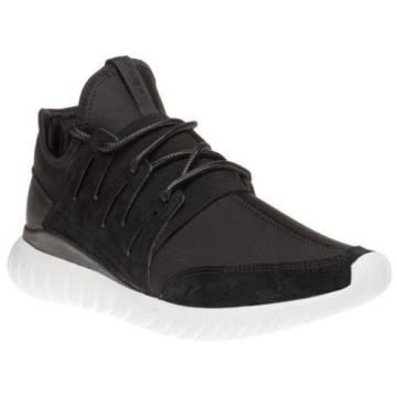 Neu HERREN Adidas SCHWARZ Tubular Radial NEOPREN SNEAKER JOGGINGSCHUHE SCHNUERER