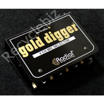 NEW! Radial Engineering Gold Digger 4 Channel Mic Selector Switch Studio