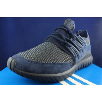 ADIDAS TUBULAR RADIAL LEATHER COLLEGIATE NAVY CORE BLACK S76722 SZ 11