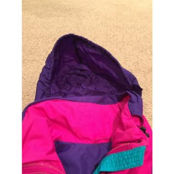 COLUMBIA VAMOOSE WOMENS LARGE NEON PINK PURPLE RADIAL SLEEVE SKI SKIING JACKET L