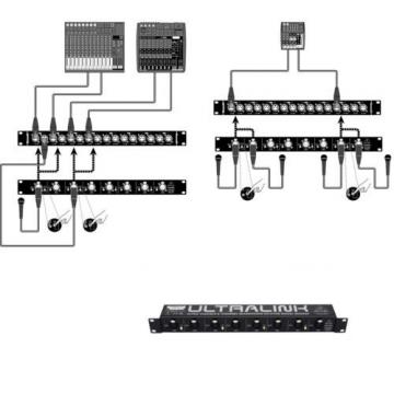 Behringer ULTRALINK MS8000 8-Channel Microphone Splitter NEW l Authorized Dealer