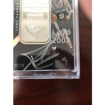 TONY PARKER 2014-15 PANINI EMINENCE 1 TROY OZ FINE SILVER ON CARD AUTO SPURS