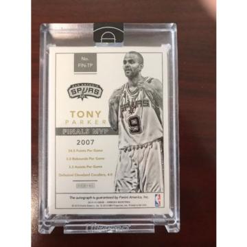 TONY PARKER 2014-15 PANINI EMINENCE 1 TROY OZ FINE SILVER ON CARD AUTO SPURS