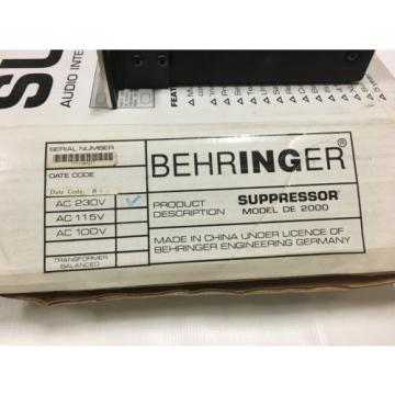 Behringer DE 2000 Suppressor Feedback Processor