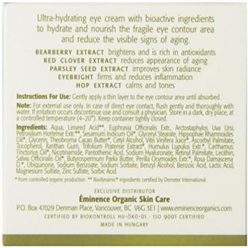 Eminence Organic Skincare. Bearberry Eye Repair Cream 0.5 Oz.