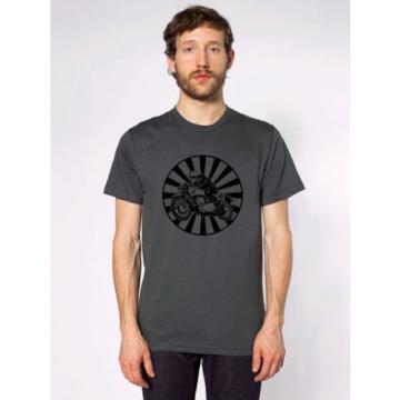 KillerBeeMoto: KillerBeeMoto Radial Logo Short Sleeve T-Shirt Dark Grey