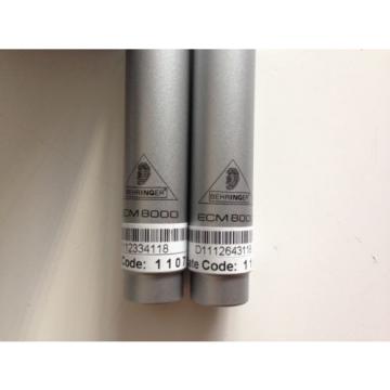 Pair of Behringer ECM 8000 Professional Measurement Microphones