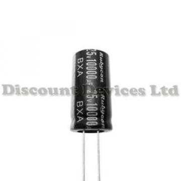 5x 10000uF 25V Radial Electrolytic Capacitor 105C