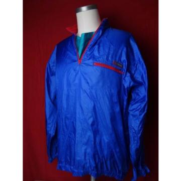 Men&#039;s Large Vintage Columbia Full Zip Windbreaker Hideaway Hood Radial Sleeve EC