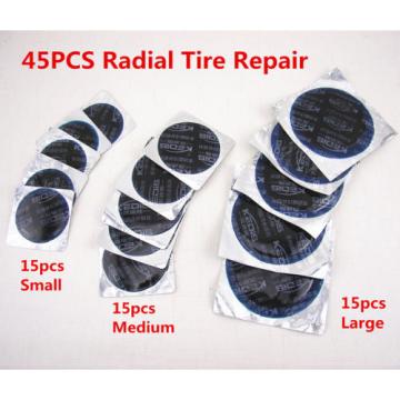 Motorcycle Car 45PCS Cold Patch Radial Tire Repair Round Tubeless Patch S/M/L