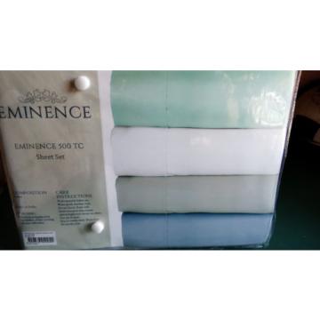 King bed sheet set 500 thread count Silver Pure Cotton &#034;Eminence&#034;  brand new