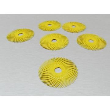 3M RADIAL BRISTLE DISC BRUSHES 2&#034; A PACK OF 6 DISCS 80 GRIT YELLOW SCOTCH-BRITE