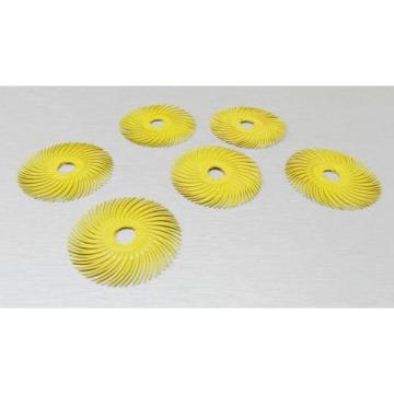 3M RADIAL BRISTLE DISC BRUSHES 2&#034; A PACK OF 6 DISCS 80 GRIT YELLOW SCOTCH-BRITE