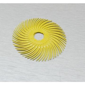 3M RADIAL BRISTLE DISC BRUSHES 2&#034; A PACK OF 6 DISCS 80 GRIT YELLOW SCOTCH-BRITE