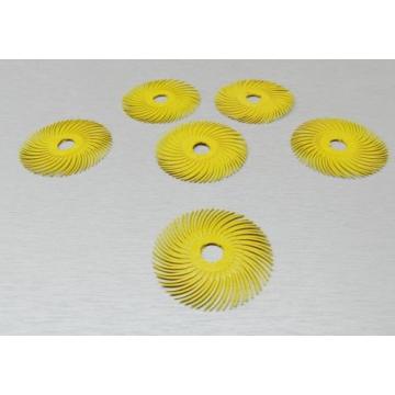 3M RADIAL BRISTLE DISC BRUSHES 2&#034; A PACK OF 6 DISCS 80 GRIT YELLOW SCOTCH-BRITE