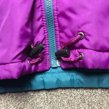 Vintage Columbia Radial Sleeve Reversible Purple Teal Womens Puffy Jacket Sz L