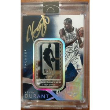 Kevin Durant 2014-15 Panini Eminence 1 Troy Ounce .999 Fine Silver &amp; Auto /10!!!