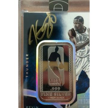 Kevin Durant 2014-15 Panini Eminence 1 Troy Ounce .999 Fine Silver &amp; Auto /10!!!