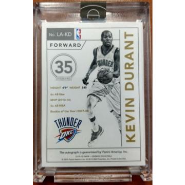 Kevin Durant 2014-15 Panini Eminence 1 Troy Ounce .999 Fine Silver &amp; Auto /10!!!